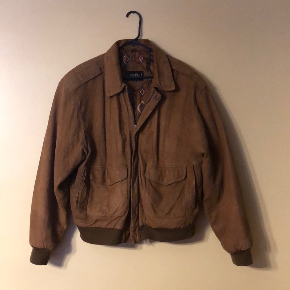 Pheasa Men’s Leather Bomber Jacket